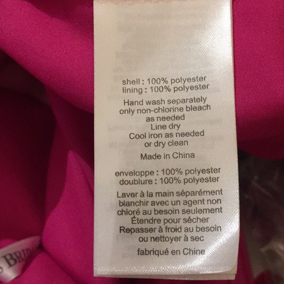 David’s Bridal Begonia Strapless Layered Chiffon Dress Fuschia  Size 8 - Picture 10 of 11